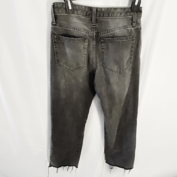 3 for 25! 🌻 Free People- High Rise Black/Grey Distressed Raw Hem Ankle Jeans - Picture 5 of 5